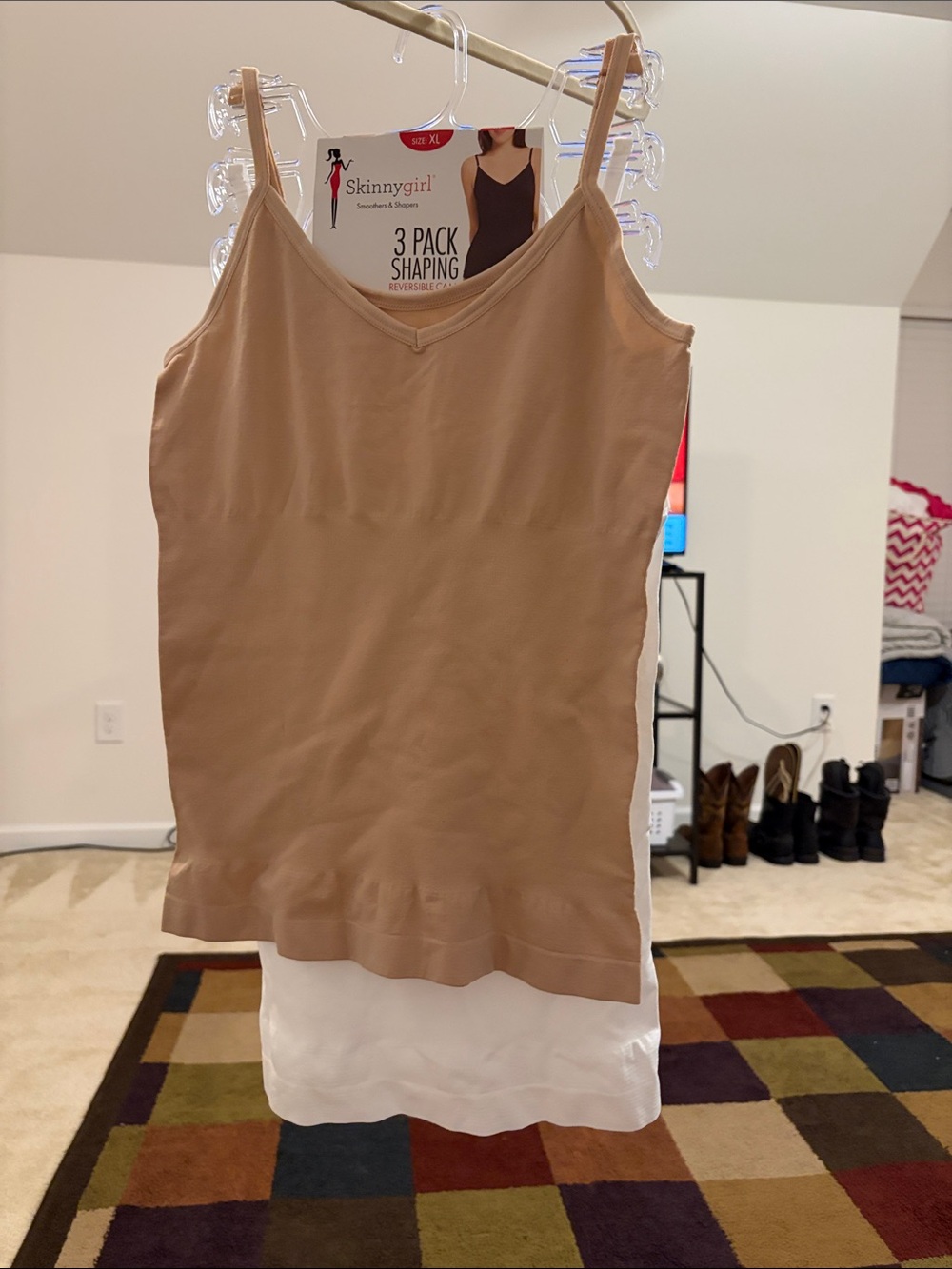 NWT Skinnygirl Nude and White Layered Shaping Camisoles Shapeware